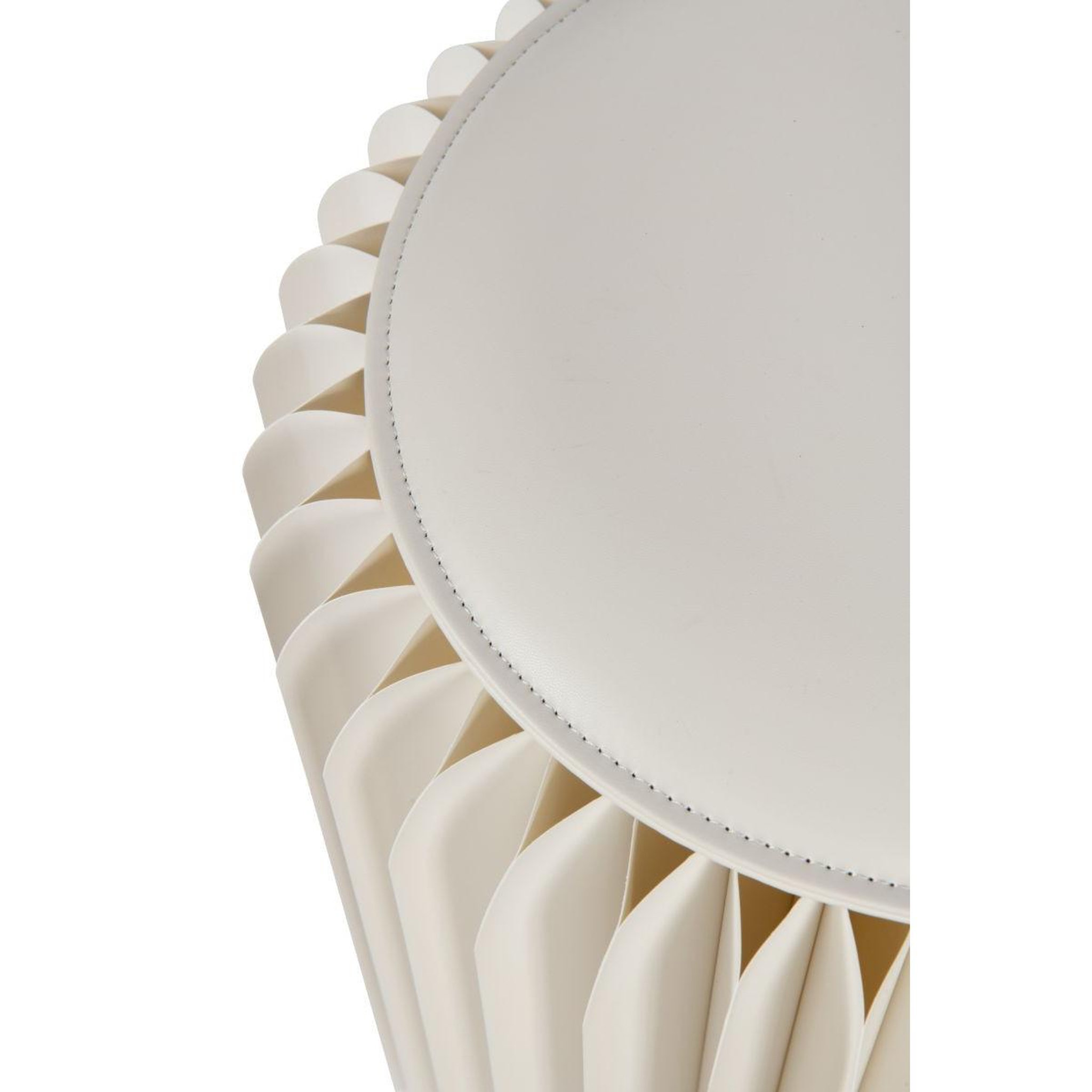 Voir la diapositive 6 : J-LINE Pouf pliable en papier  lily  42cm blanc cassé