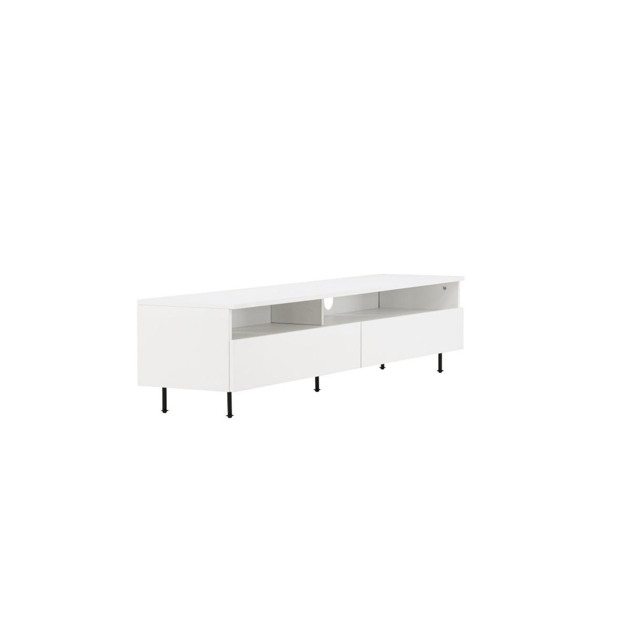 Voir la diapositive 3 : Paris Prix Meuble tv 2 tiroirs  navarra  180cm blanc
