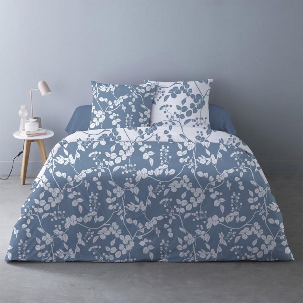 Dourev Housse de couette 240x220 Yuka bleu + 2 taies
