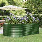 VIDAXL Lit sureleve de jardin Vert 212x140x68cm Acier enduit de poudre