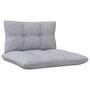 Voir la diapositive 5 : VIDAXL Salon de jardin 4 pcs avec coussins gris Bois de pin