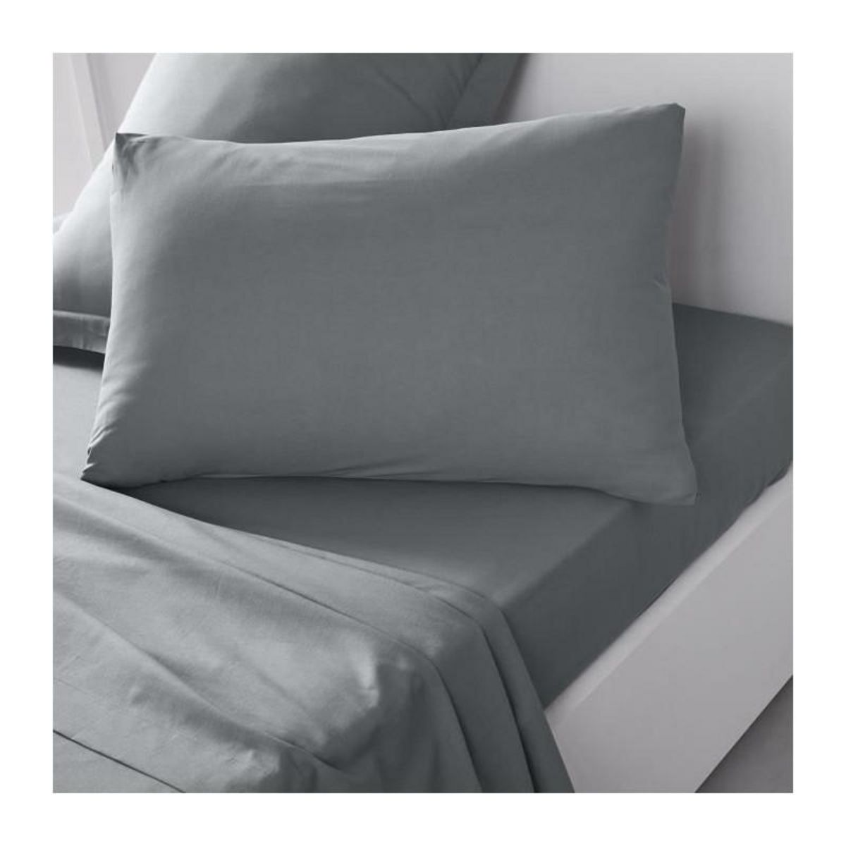 Today Taie d'oreiller TODAY Essential - 50 x 70+5 cm - 100% Coton uni - Acier