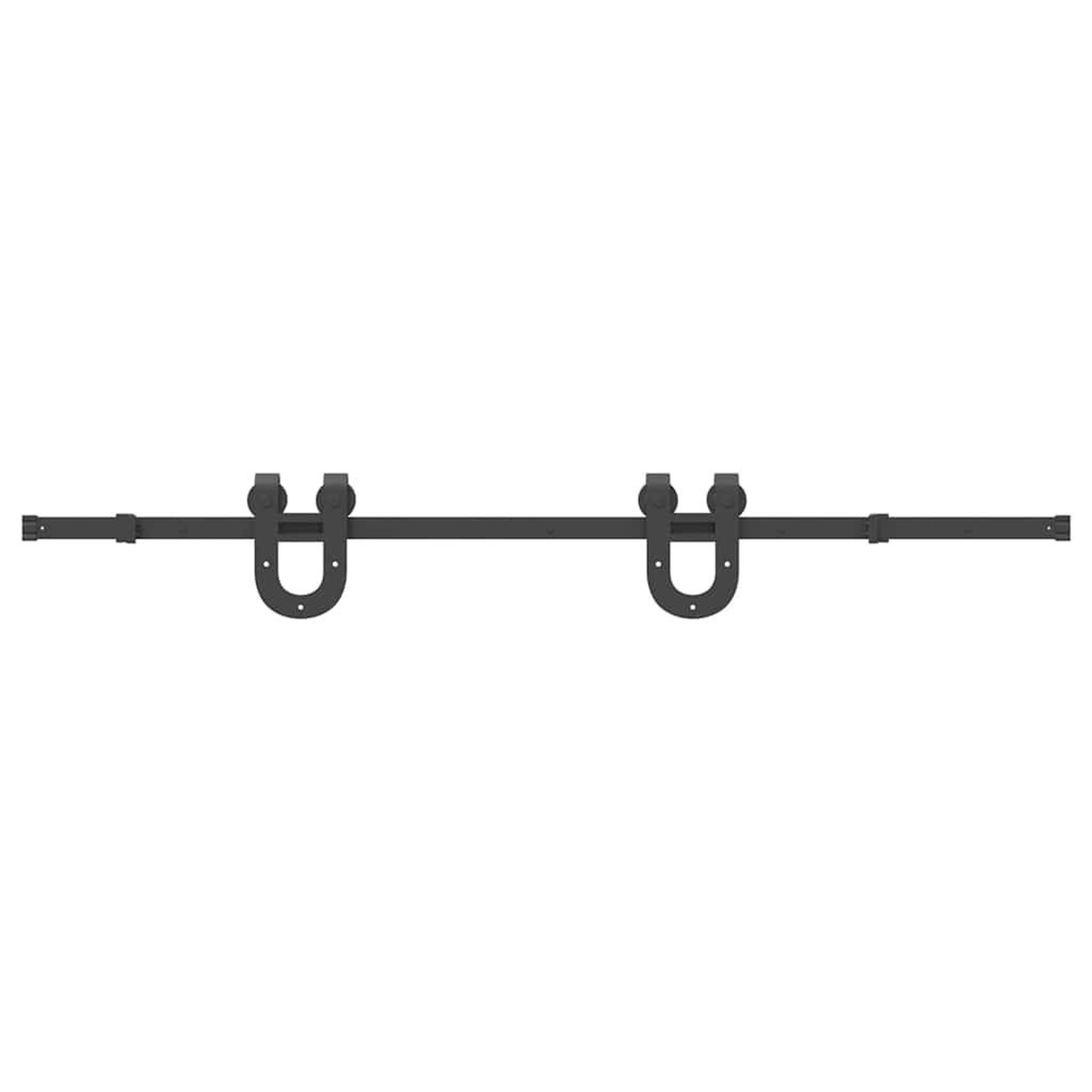 Voir la diapositive 2 : VIDAXL Kit de quincaillerie de porte coulissante 183 cm Acier Noir