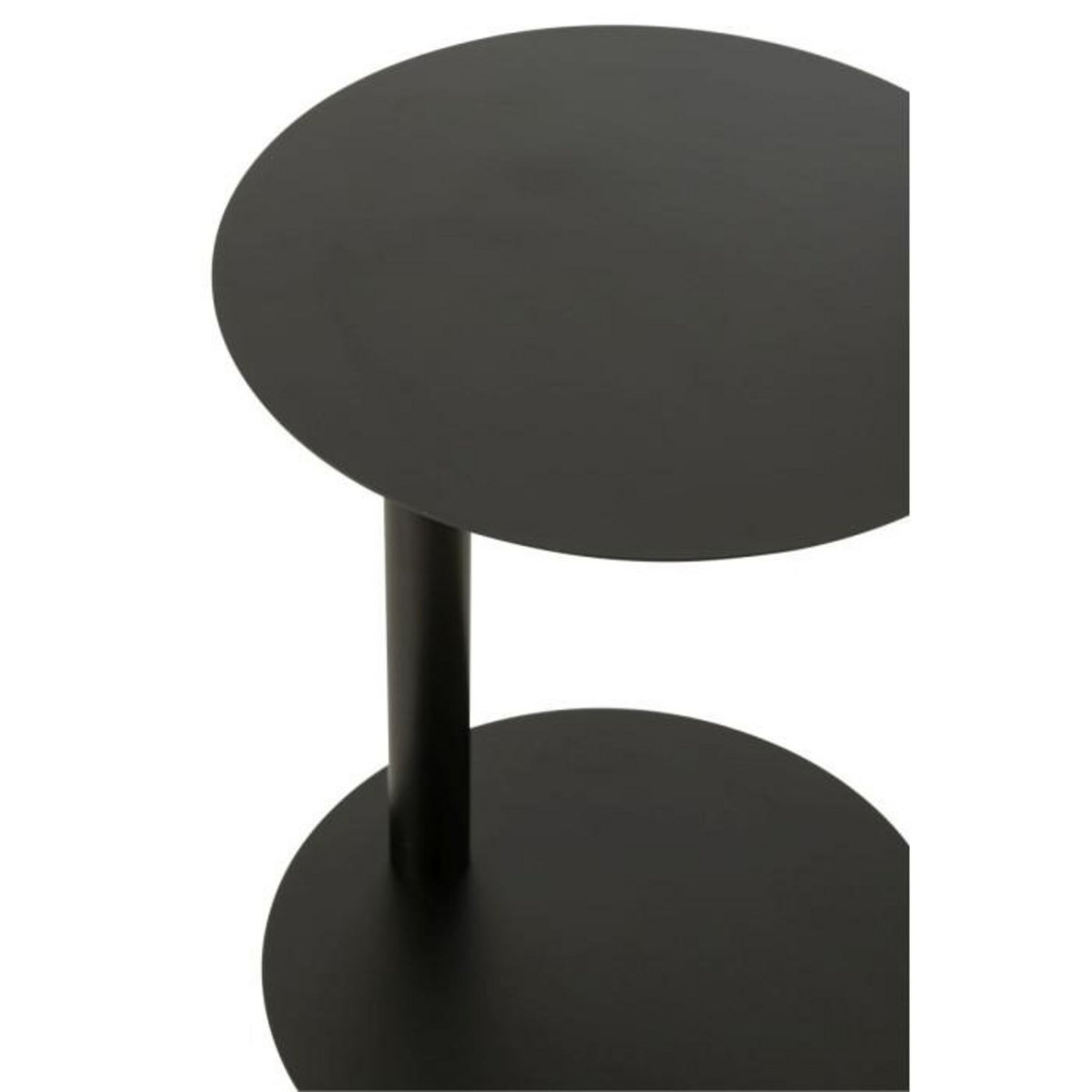 Paris Prix Table d'Appoint Ronde en Métal  Reva  50cm Noir