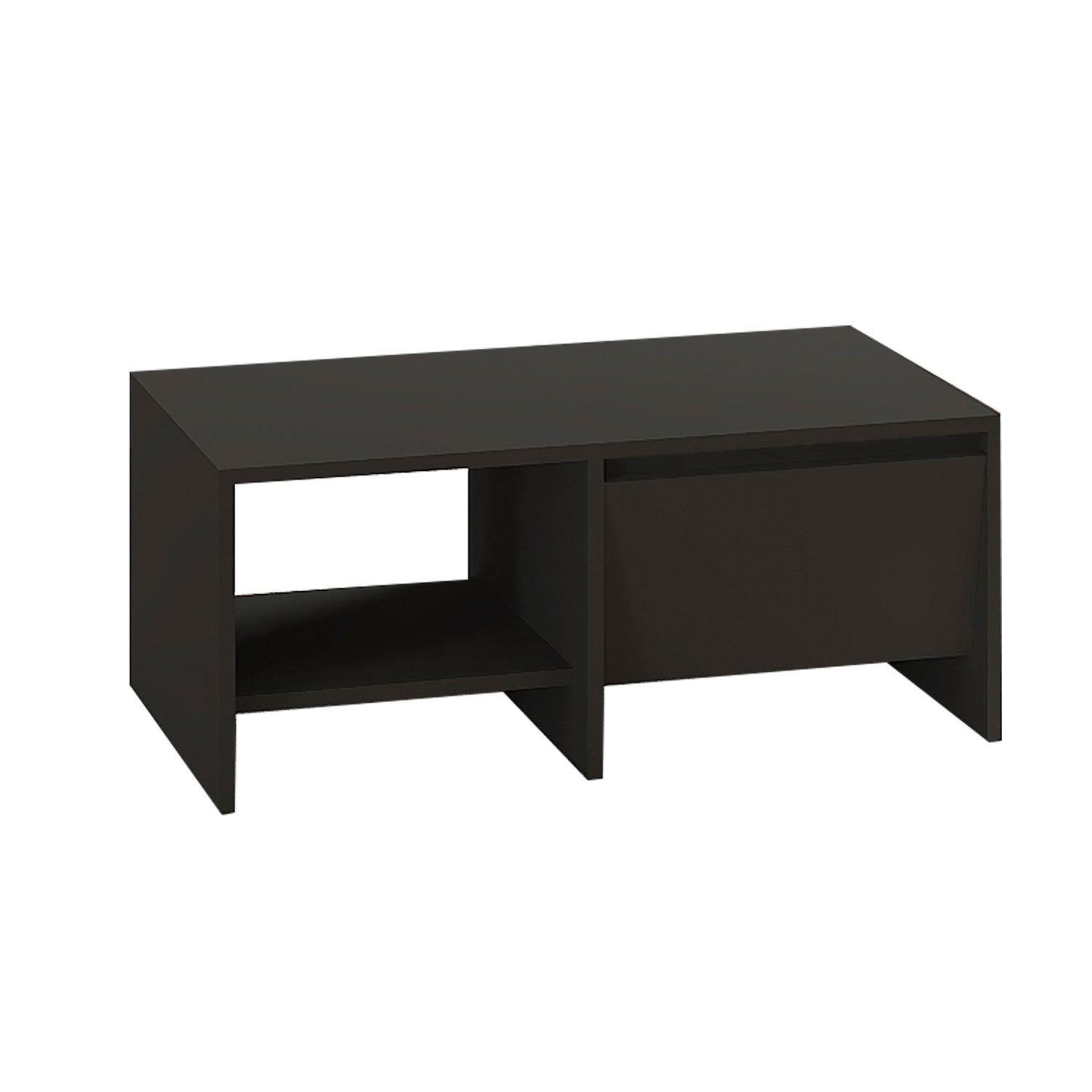 Habitat et Jardin Table basse en bois  laris  - 90 x 45 x 35 cm - gris anthracite