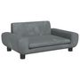 Voir la diapositive 2 : VIDAXL Canape pour enfants gris fonce 70x45x33 cm velours