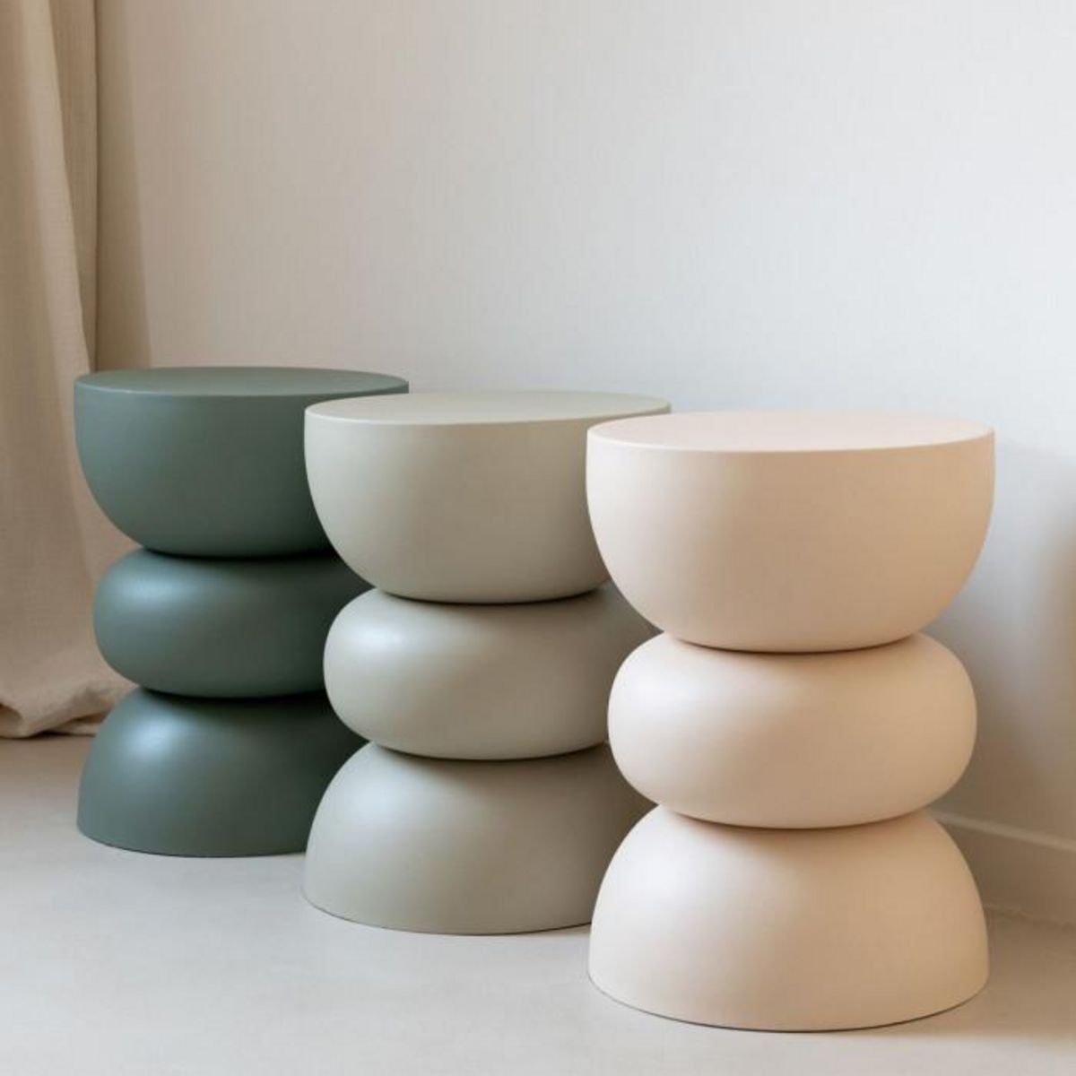 Paris Prix Table d'Apppoint Design en Métal  Lise  43cm Vert