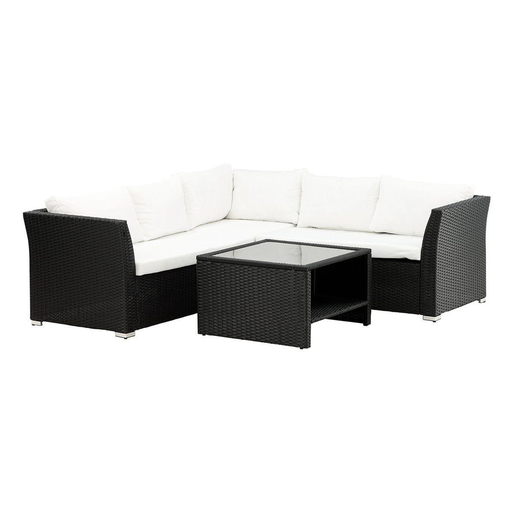 Paris Prix Salon d'angle de jardin  haiti  194cm noir & blanc