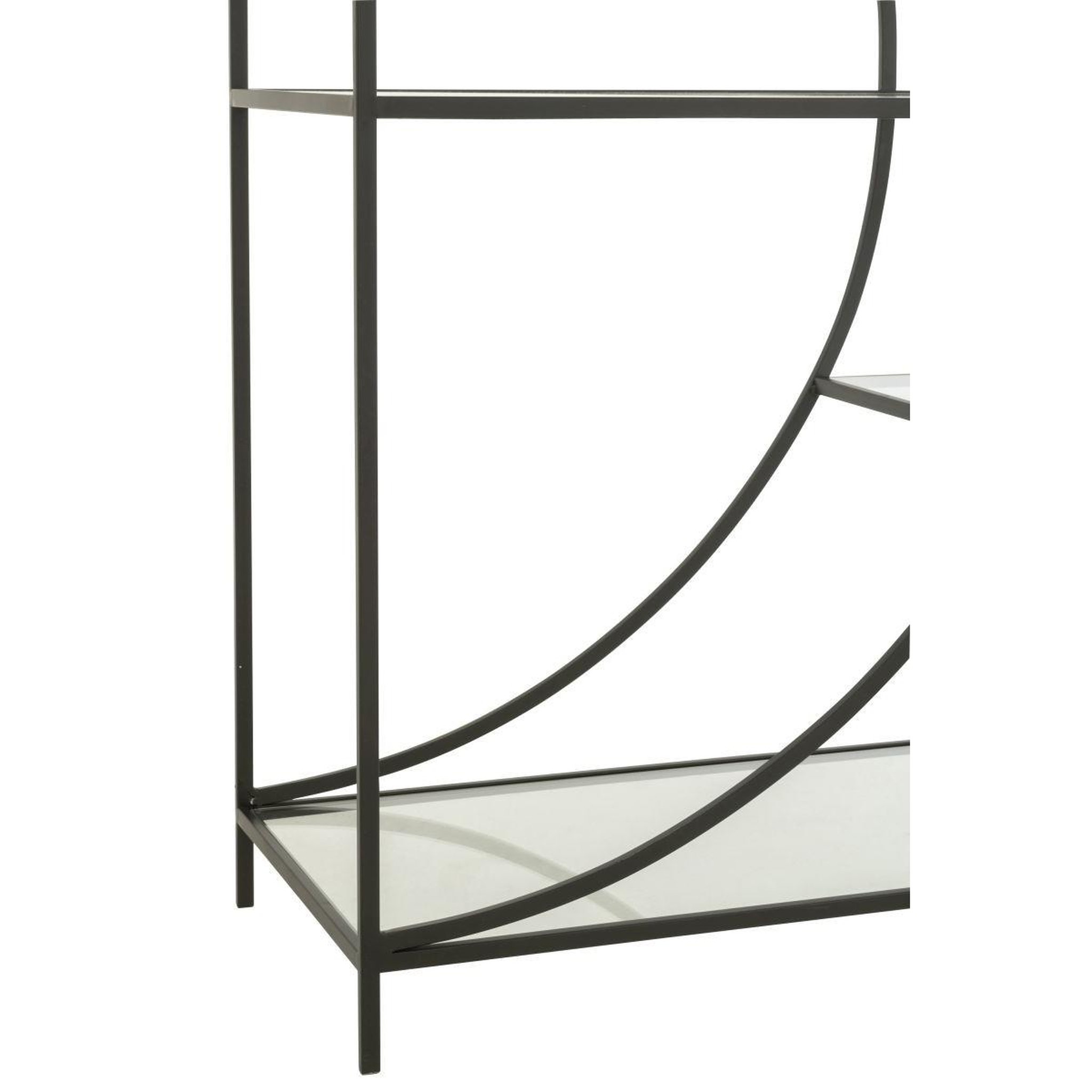 Voir la diapositive 6 : J-LINE Étagère 6 niveaux en verre  nar  200cm noir