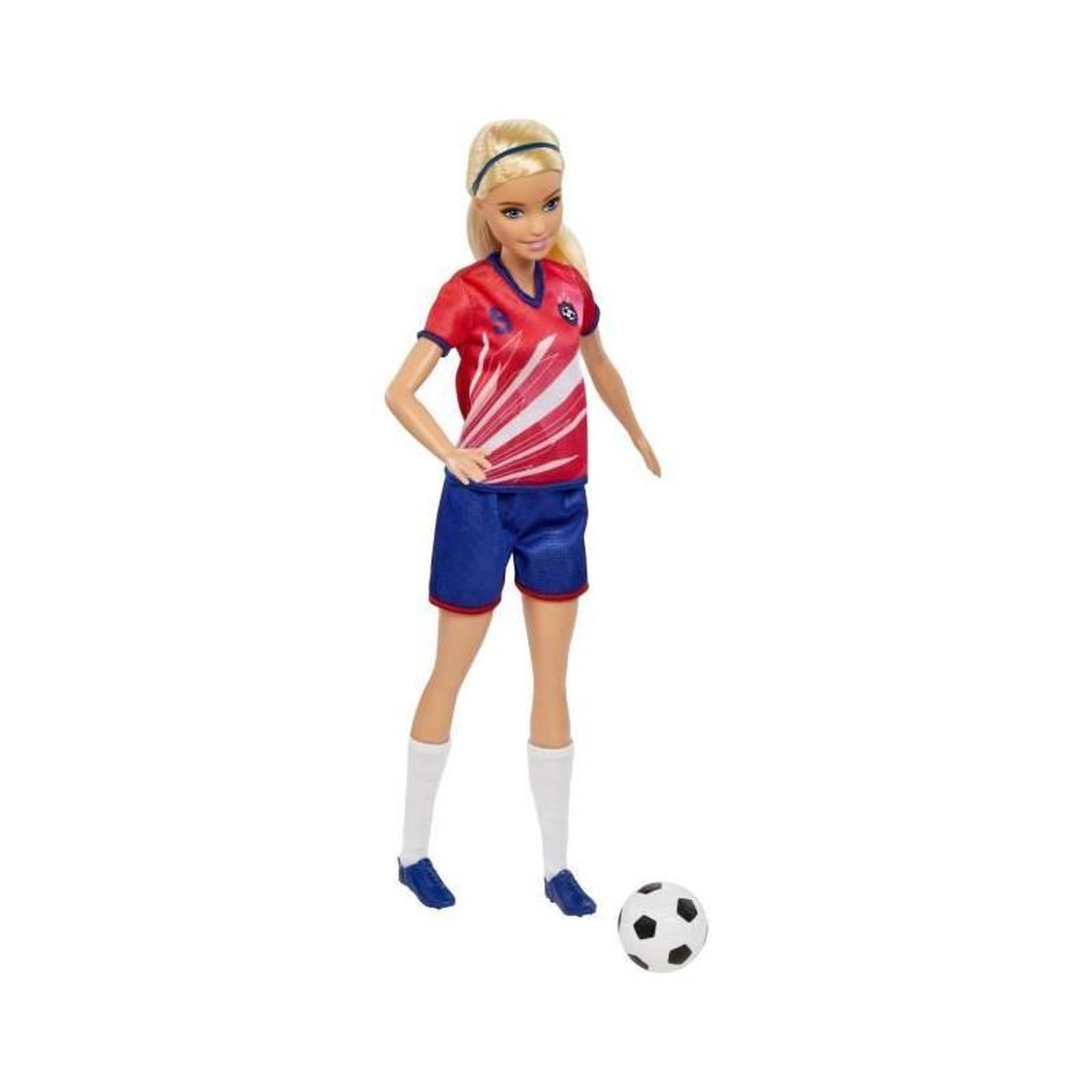 Voir la diapositive 2 : BARBIE Barbie - Barbie Footballeuse - Poupée Mannequin - Des 3 ans