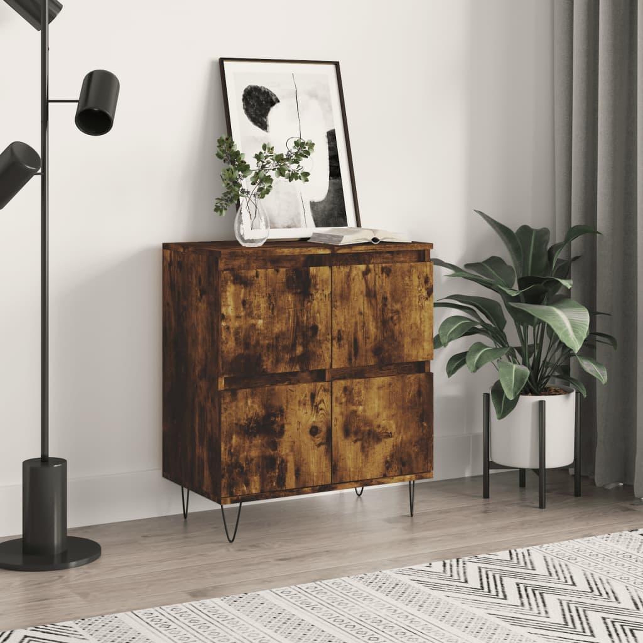 VIDAXL Buffet Chene fume 60x35x70 cm Bois d'ingenierie