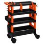 Voir la diapositive 1 : FX-Tools FX-Tools Chariot a outils a 4 niveaux noir et orange