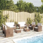 Voir la diapositive 1 : VIDAXL Salon de jardin 8 pcs avec coussins resine tressee marron