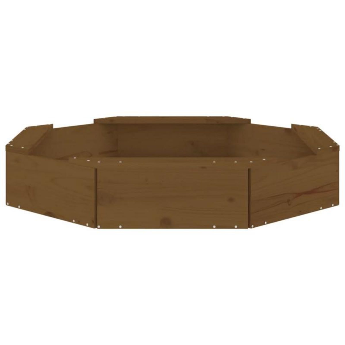 VIDAXL Bac à sable avec sièges marron miel octogone bois de pin massif