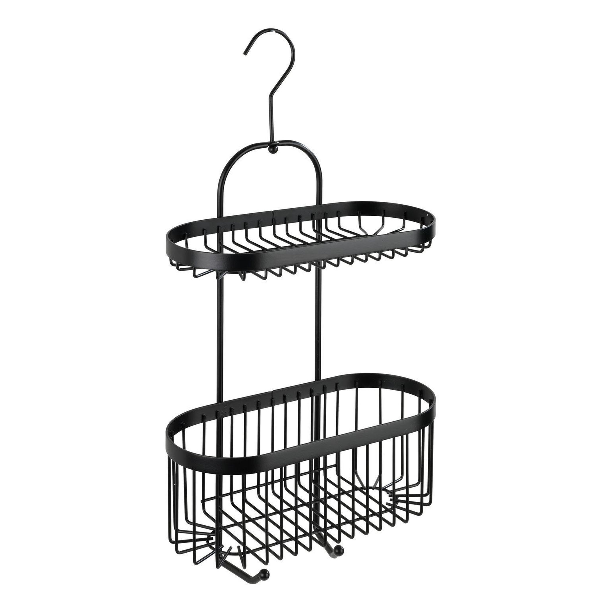 Voir la diapositive 2 : Wenko Etagère de douche à suspendre indus classic - l. 26 x h. 47 cm - noir