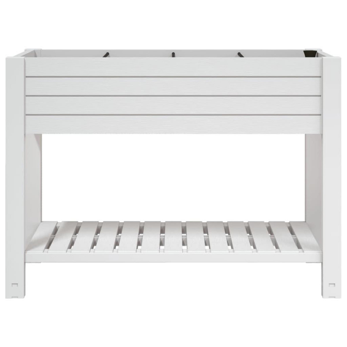 VIDAXL Lit sureleve de jardin blanc 110x45x79 cm polypropylene