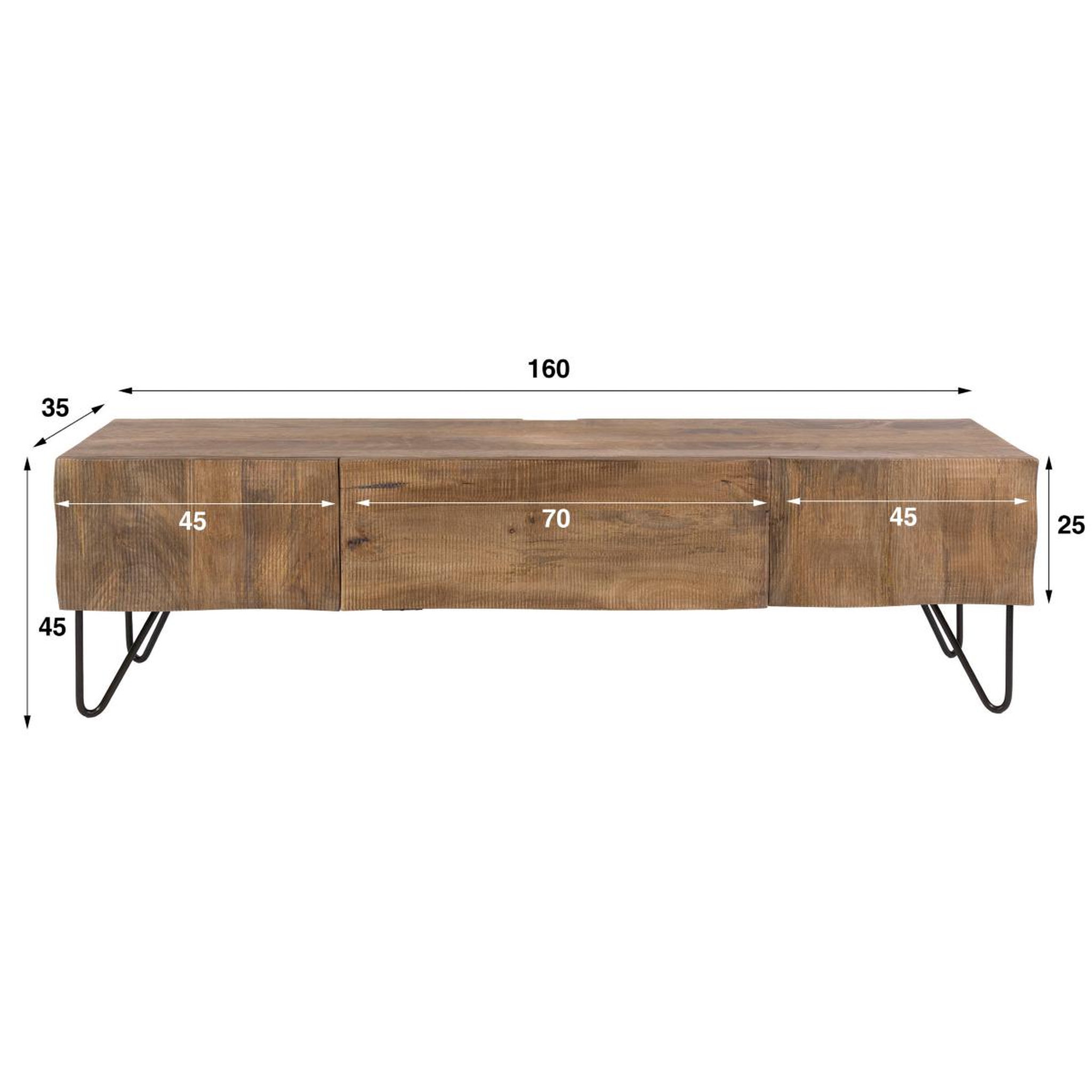 Voir la diapositive 5 : JLC KREATION Meuble tv en manguier 160cm avec rangements naples