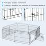 Voir la diapositive 6 : PAWHUT PawHut Parc enclos pour chiens chiots animaux domestiques diamètre 158 cm 8 panneaux 71L x 61H cm noir