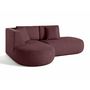 Voir la diapositive 4 : LISA DESIGN Santorini - canapé modulable d'angle gauche + pouf - 4 places - en tissu texturé