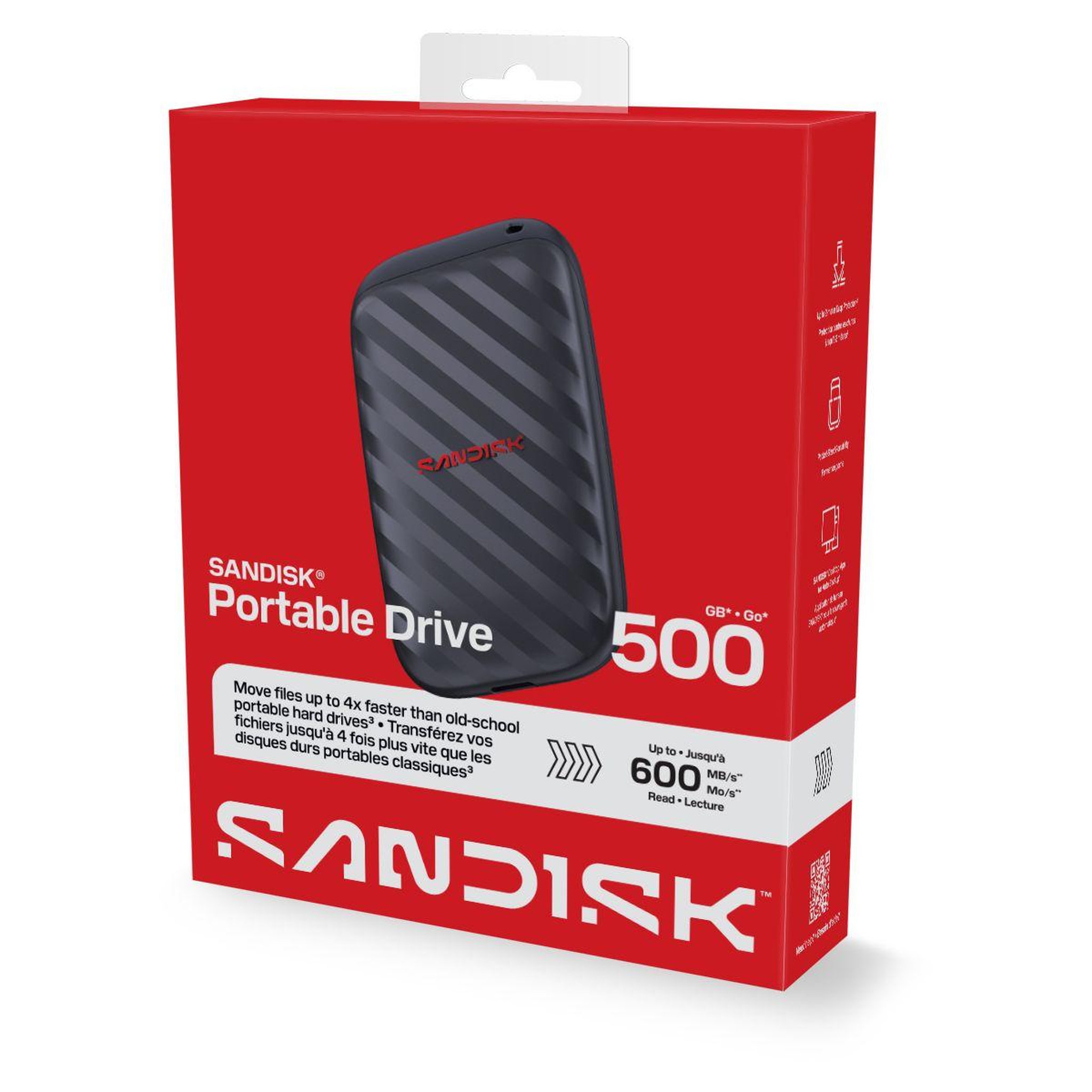 Voir la diapositive 2 : SANDISK Disque portable 500 Go