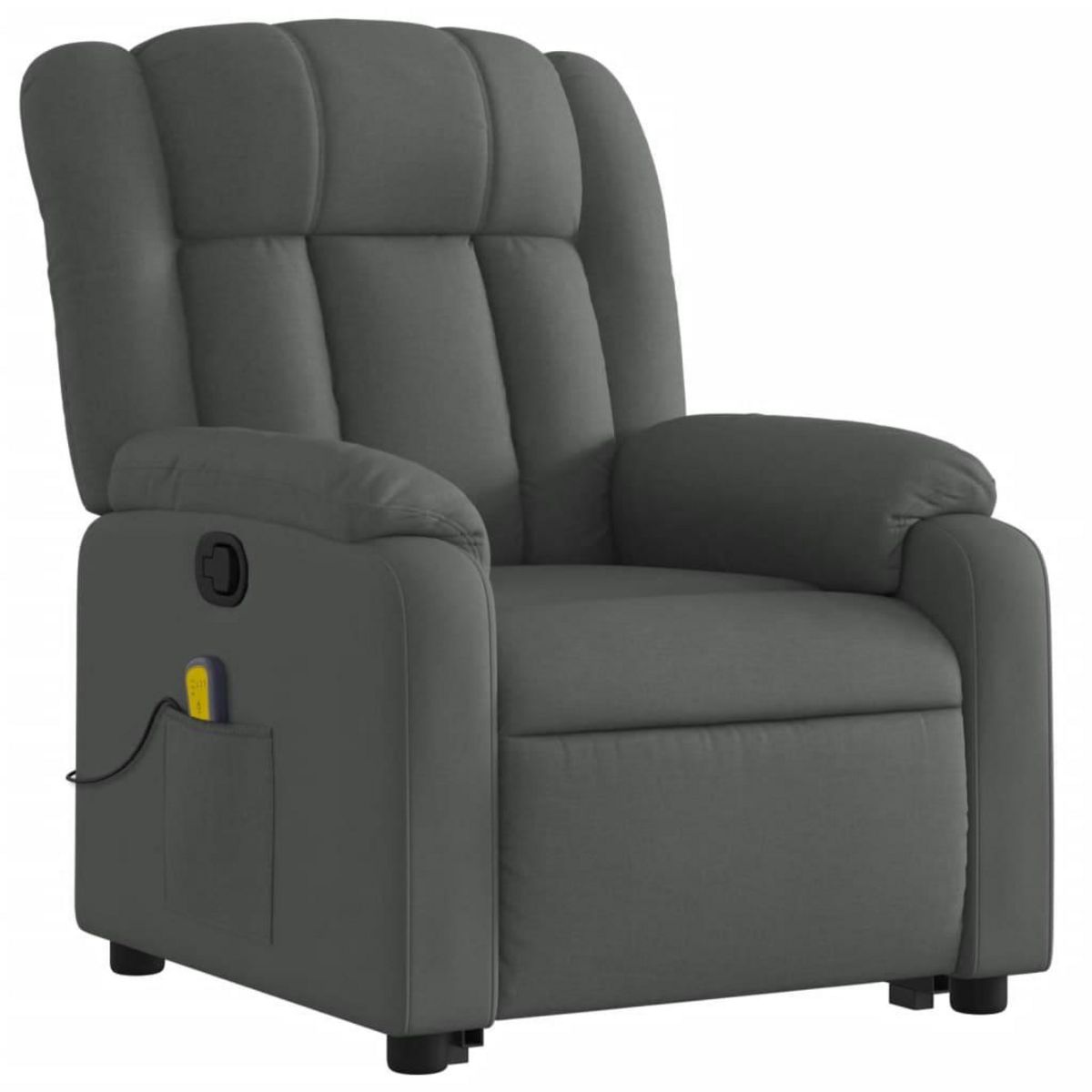 VIDAXL Fauteuil de massage inclinable Gris fonce Tissu