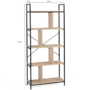 Voir la diapositive 6 : ID MARKET Etagère bibliothèque 5 niveaux DETROIT design industriel 170 cm