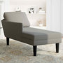 Voir la diapositive 3 : VIDAXL Chaise longue avec coussin gris clair tissu en velours cotele