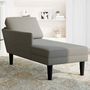 Voir la diapositive 3 : VIDAXL Chaise longue avec coussin gris clair tissu en velours cotele