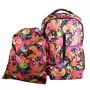Bagtrotter BAGTROTTER Set de sac à dos, sac gym et trousse Bagtrotter Multicolore Fleurs japonaises