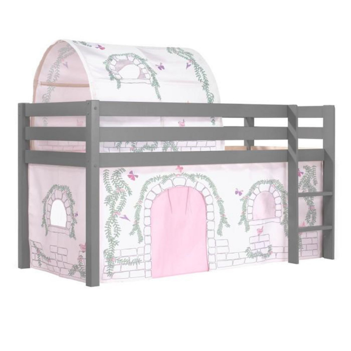 Paris Prix Pack - Lit Enfant, Tente & Tunnel  Pino Birdy  Gris