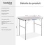 Voir la diapositive 6 : tectake Table de camping valise pliable gris