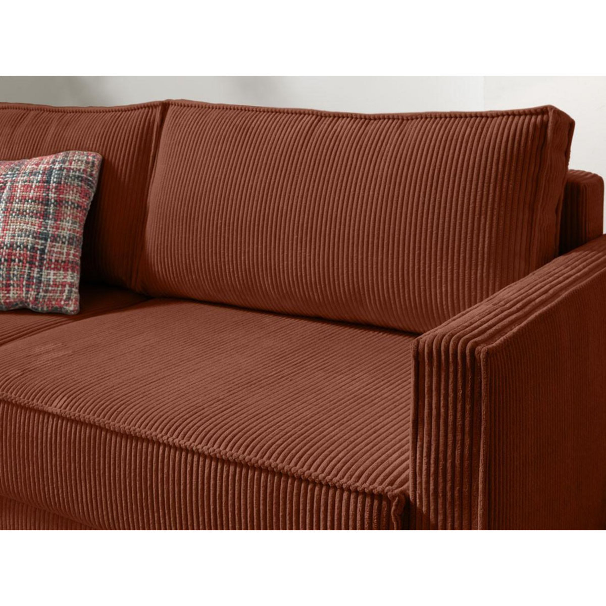 LISA DESIGN Charlie - canapé 3 places convertible avec coffre - en velours côtelé