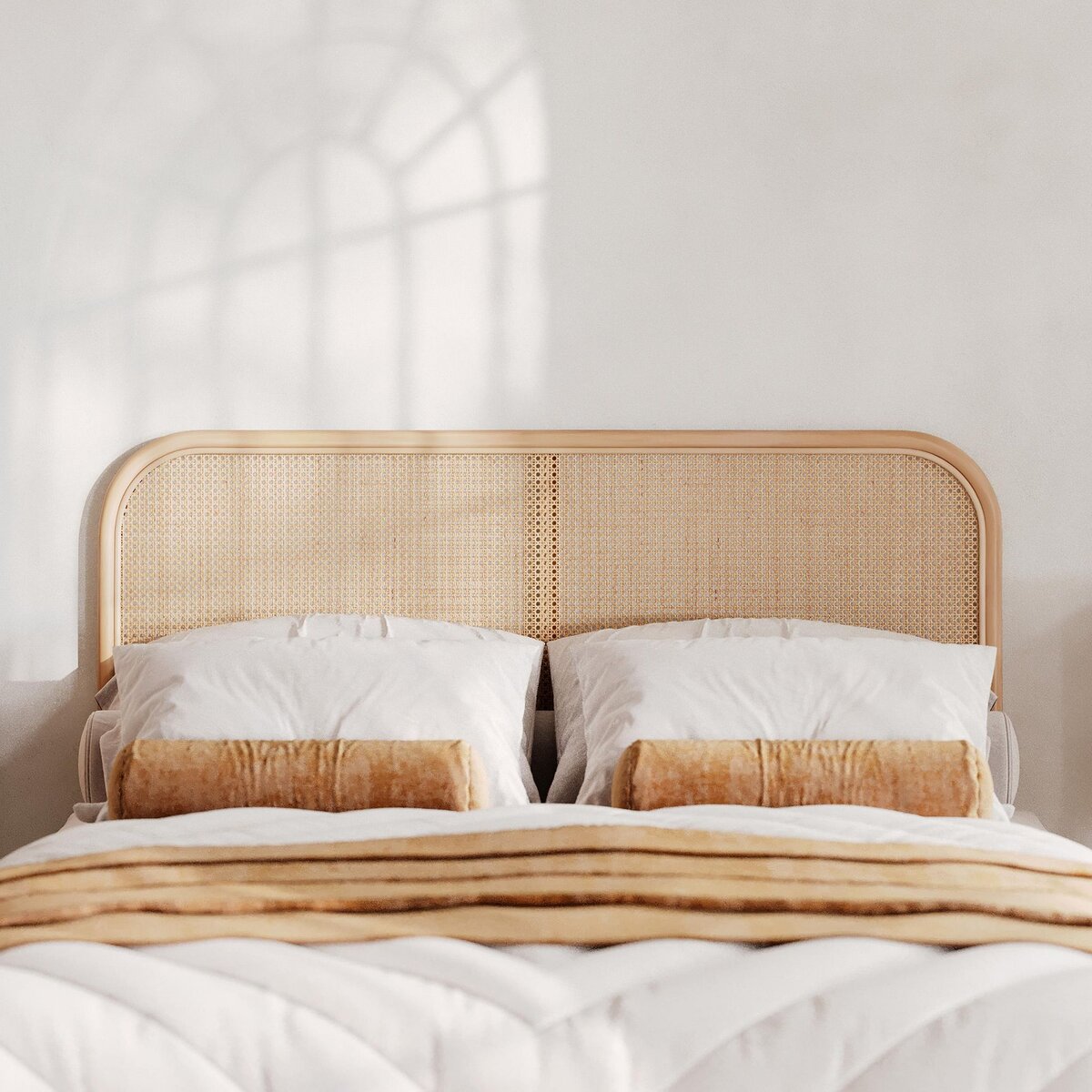 Rendez vous déco Tête de lit en rotin et cannage 90 cm - Naïra