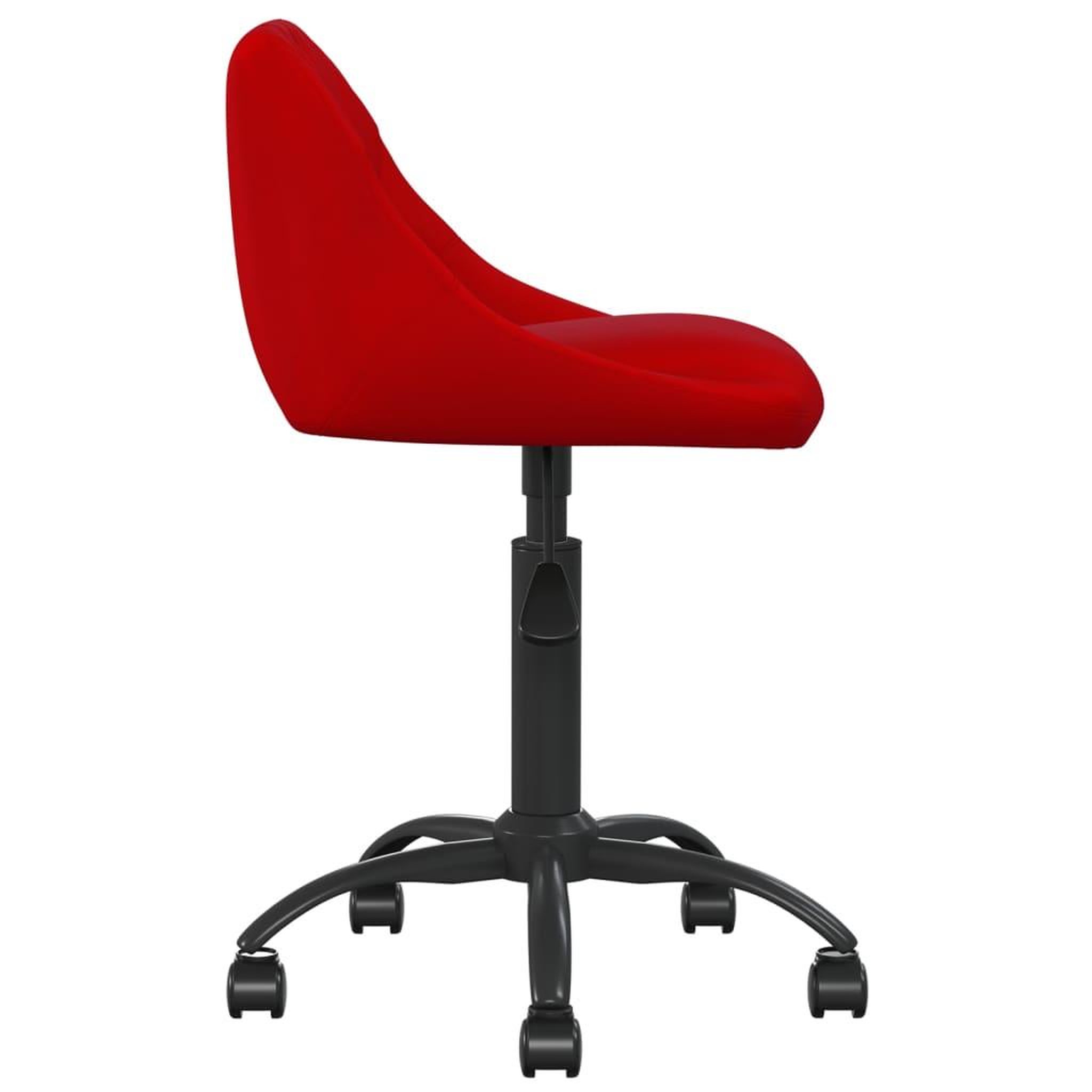Voir la diapositive 3 : VIDAXL Chaise de bureau Rouge bordeaux Velours