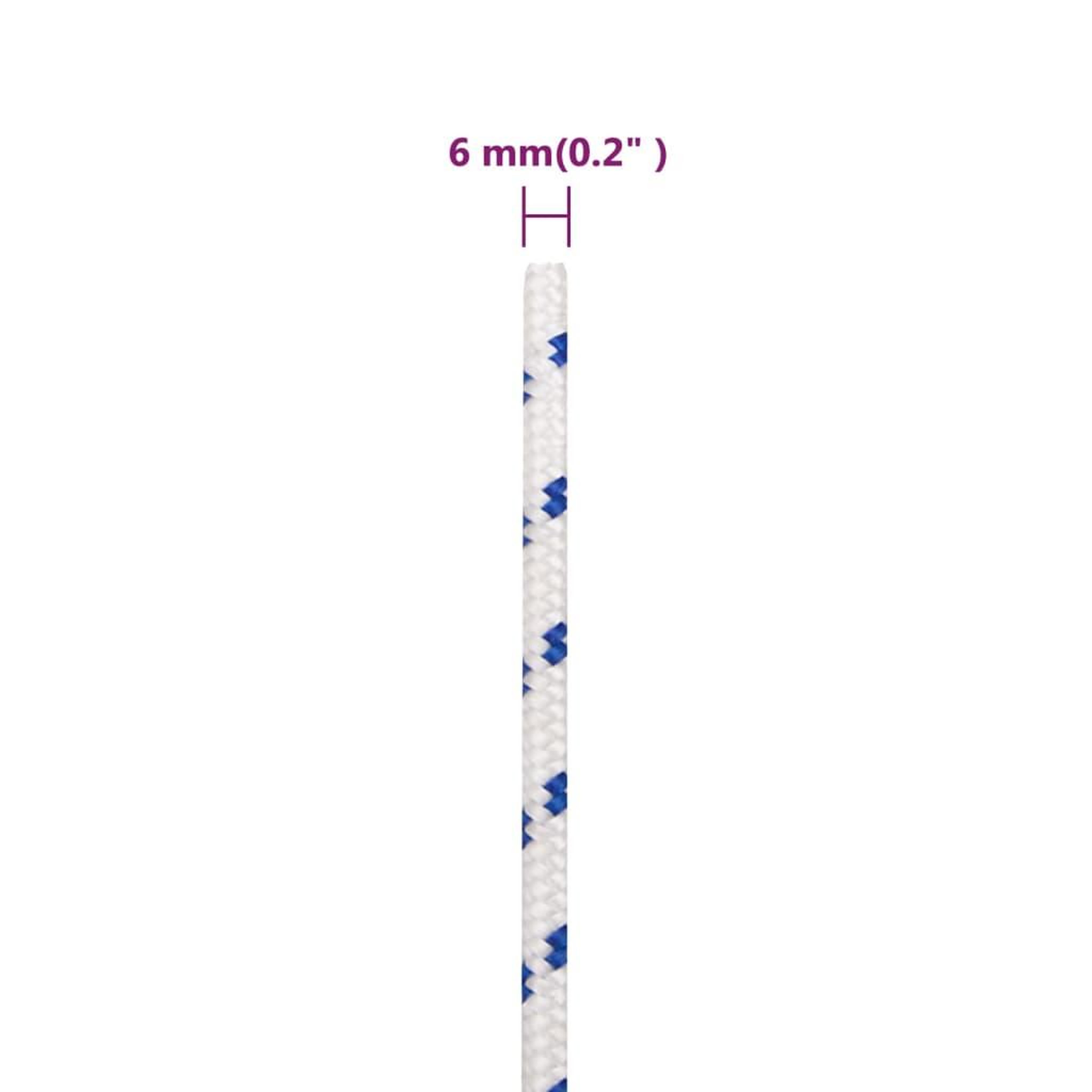 Voir la diapositive 6 : VIDAXL Corde de bateau Blanc 6 mm 250 m Polypropylene