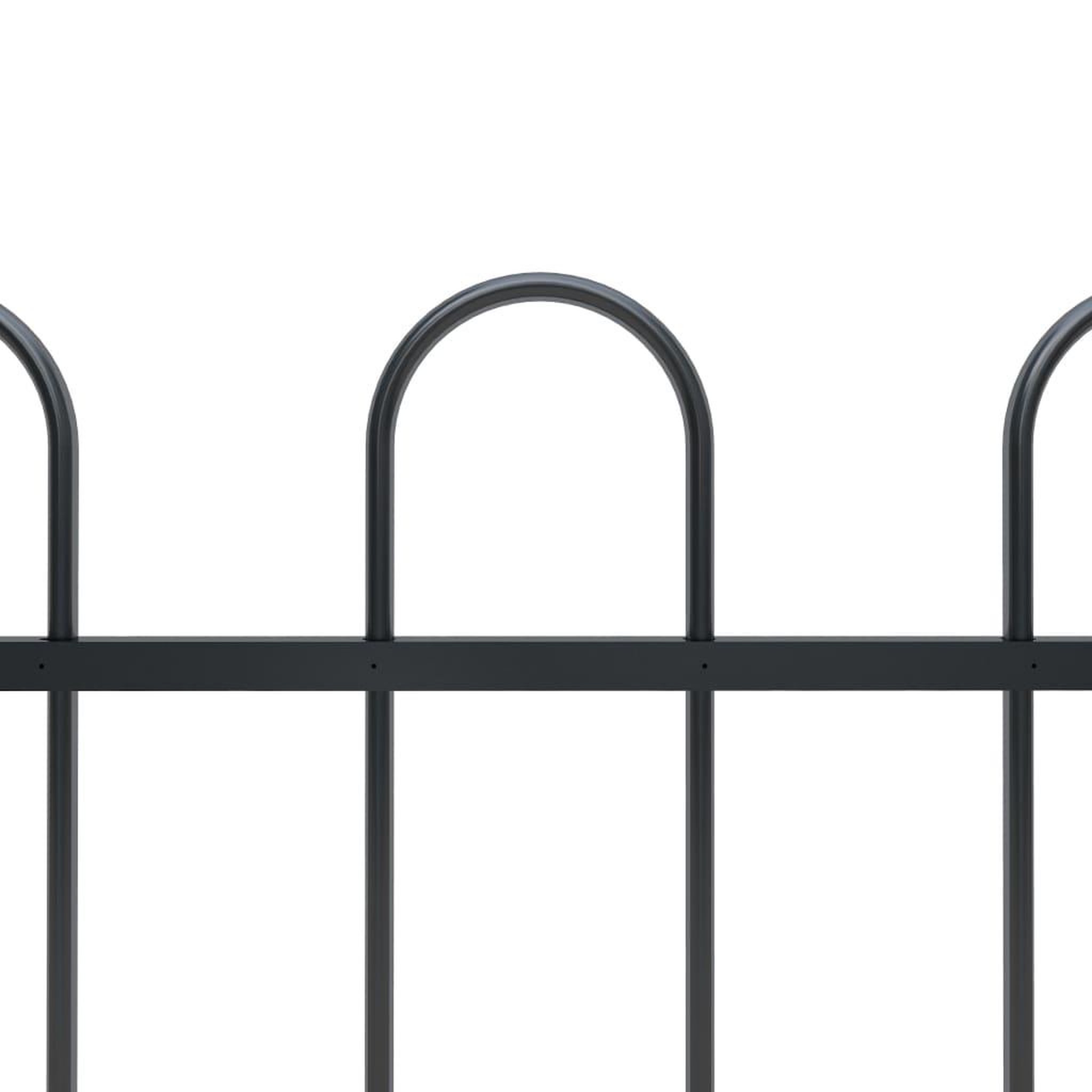 Voir la diapositive 3 : VIDAXL Cloture de jardin avec dessus en cerceau Acier 6,8 x 1,2 m Noir