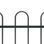 Voir la diapositive 3 : VIDAXL Cloture de jardin avec dessus en cerceau Acier 6,8 x 1,2 m Noir