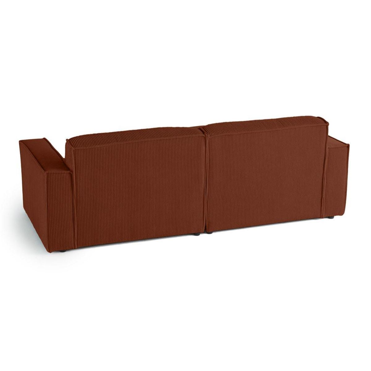 LISA DESIGN Spiaggia - canapé d'angle gauche - 4 places - en velours côtelé