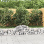 VIDAXL Paniers a gabions arques 9 pcs 200x30x40/60 cm Fer galvanise