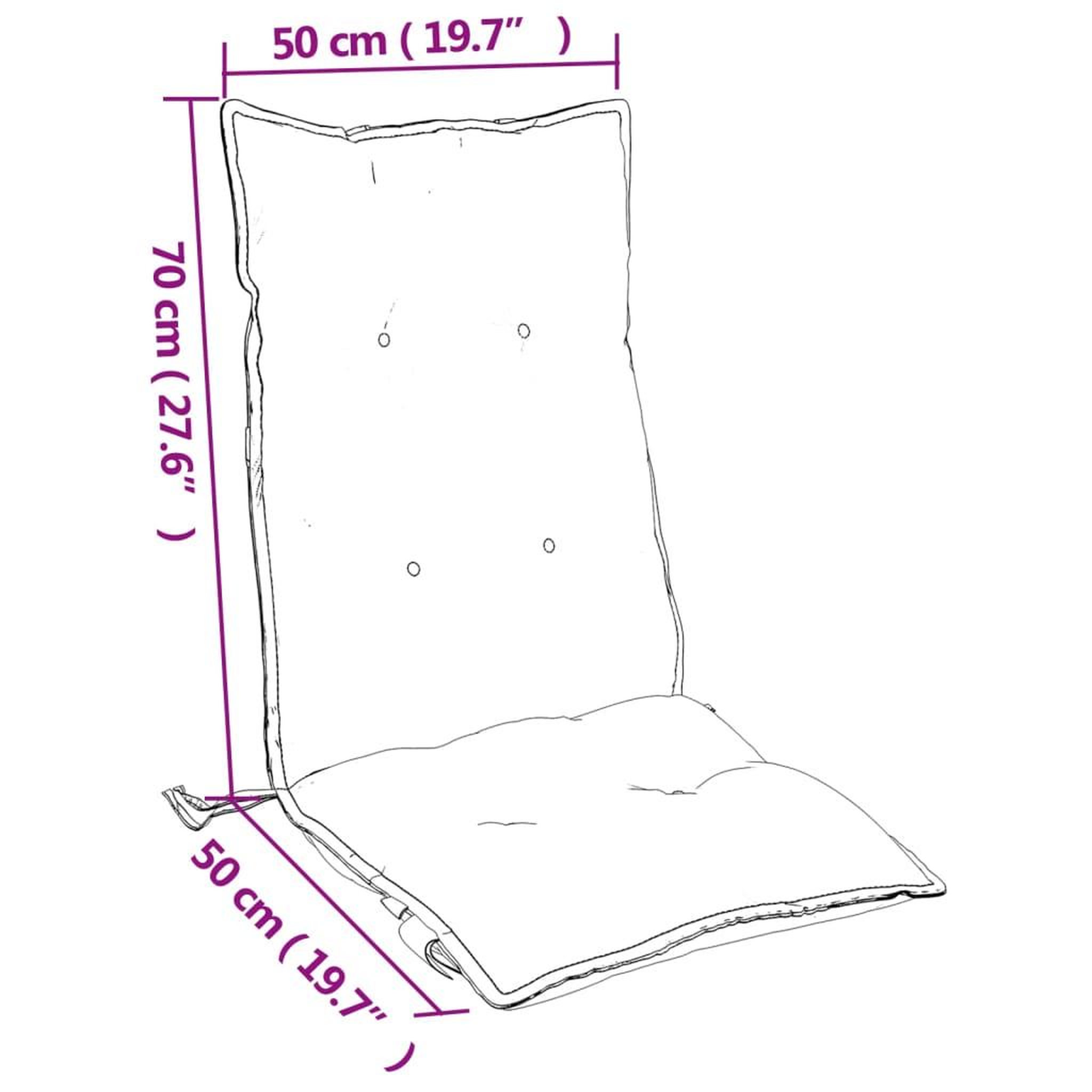 Voir la diapositive 6 : VIDAXL Coussins de chaise a dossier haut lot de 2 vert tissu oxford