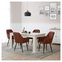 Voir la diapositive 2 : HomeStyle4U Chaise de salle à manger lot 4 chaises marron