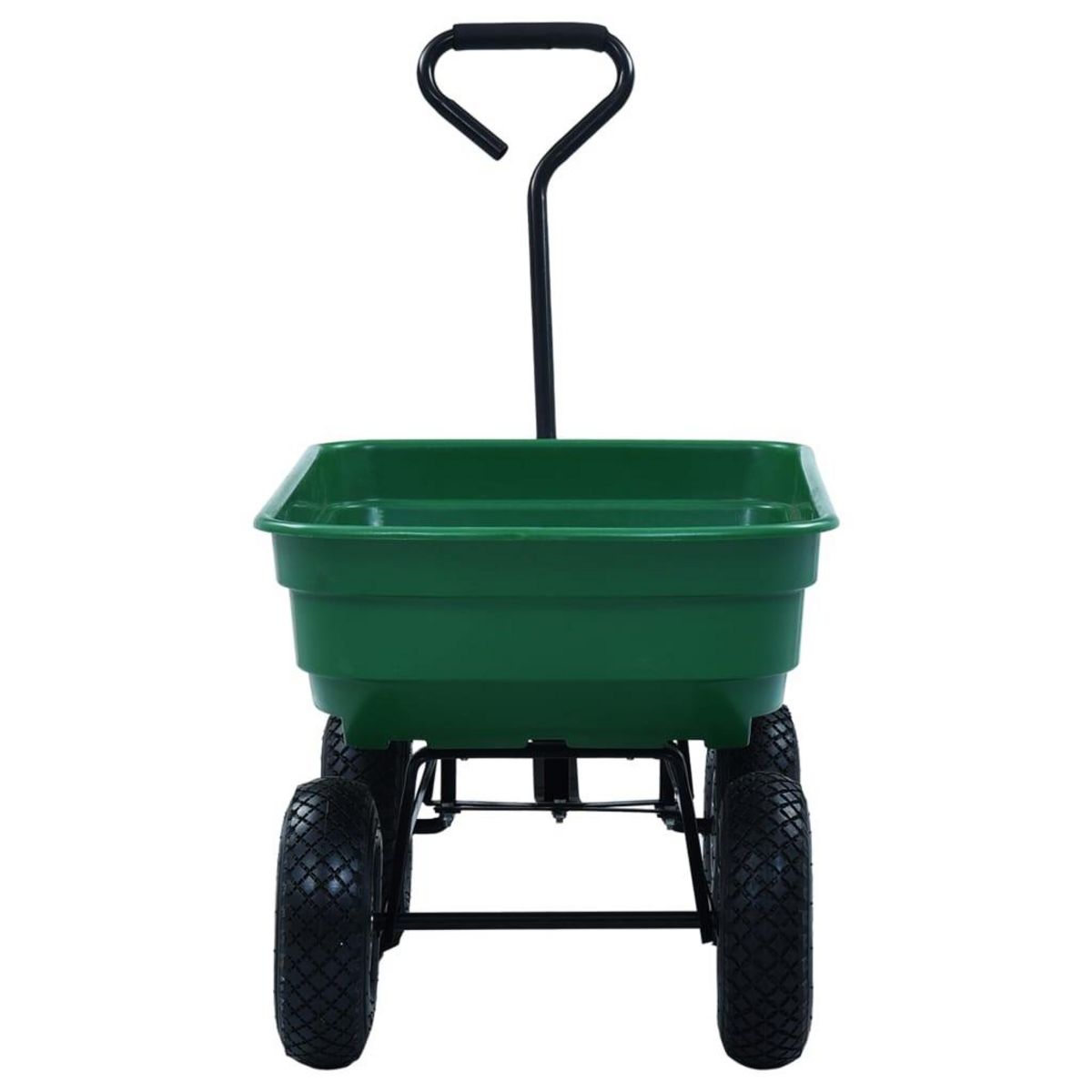 VIDAXL Chariot a main de jardin 300 kg 75 L Vert
