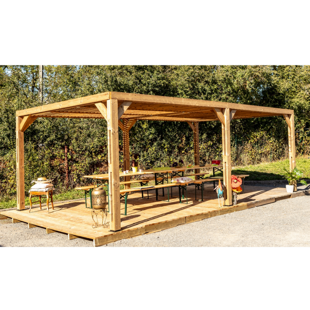 Hisense Abri de jardin 20,93 m² bois naturel - tho 3562 t