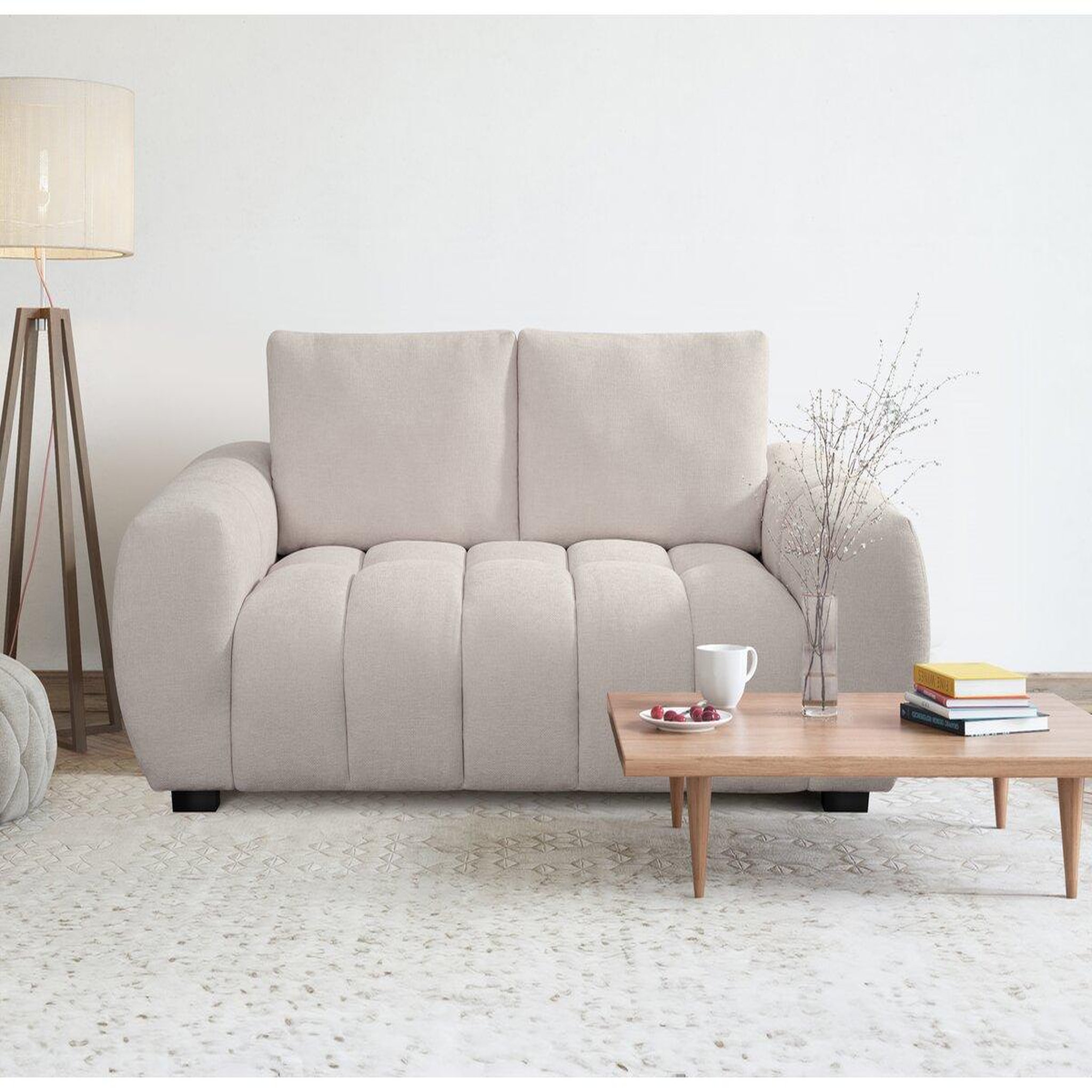 Voir la diapositive 2 : Habitat et Jardin Canapé en tissu chenille  Cambon  - 3 places - Beige