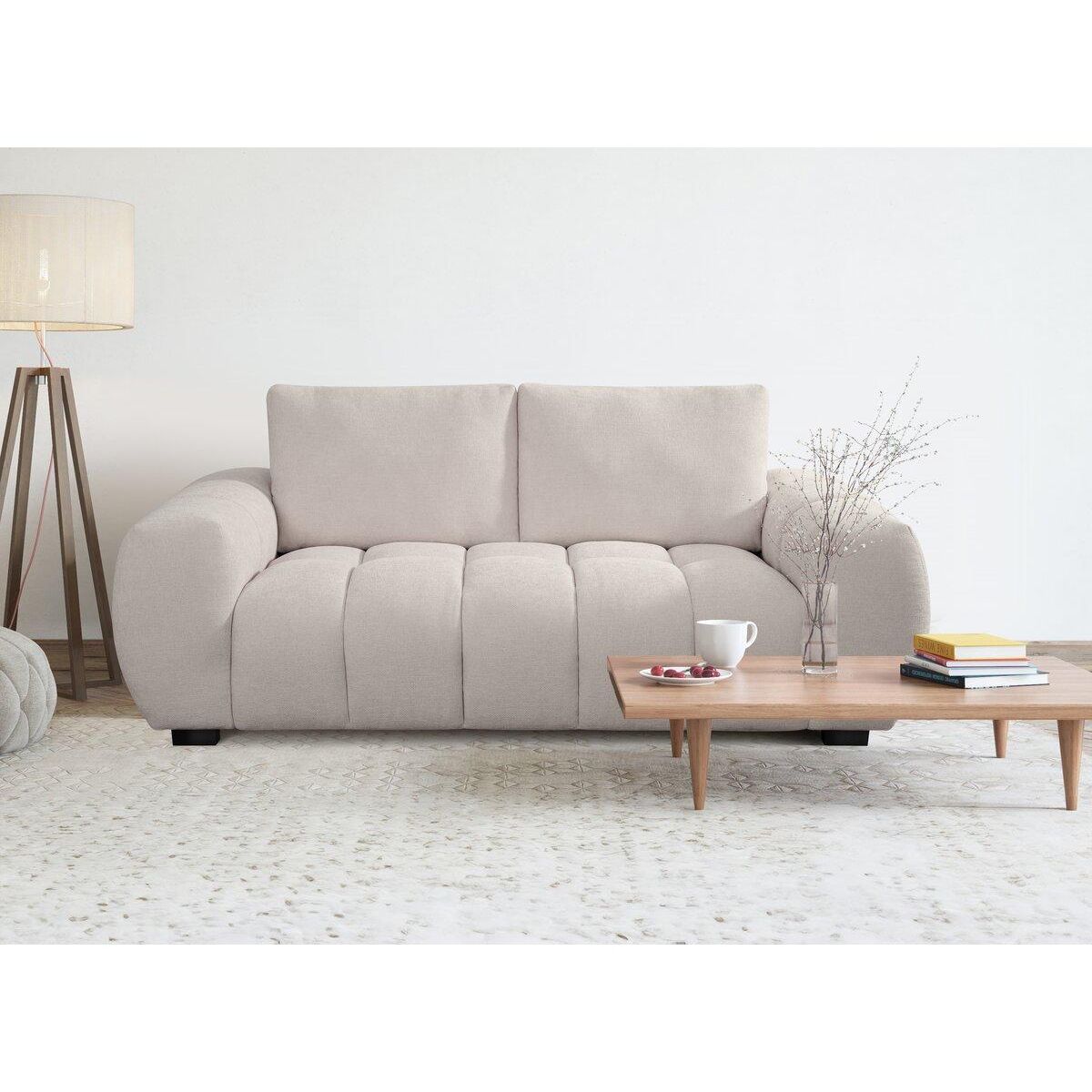 Habitat et Jardin Canapé en tissu chenille  Cambon  - 3 places - Beige