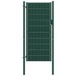VIDAXL Portail de cloture PVC et acier 100x124 cm Vert