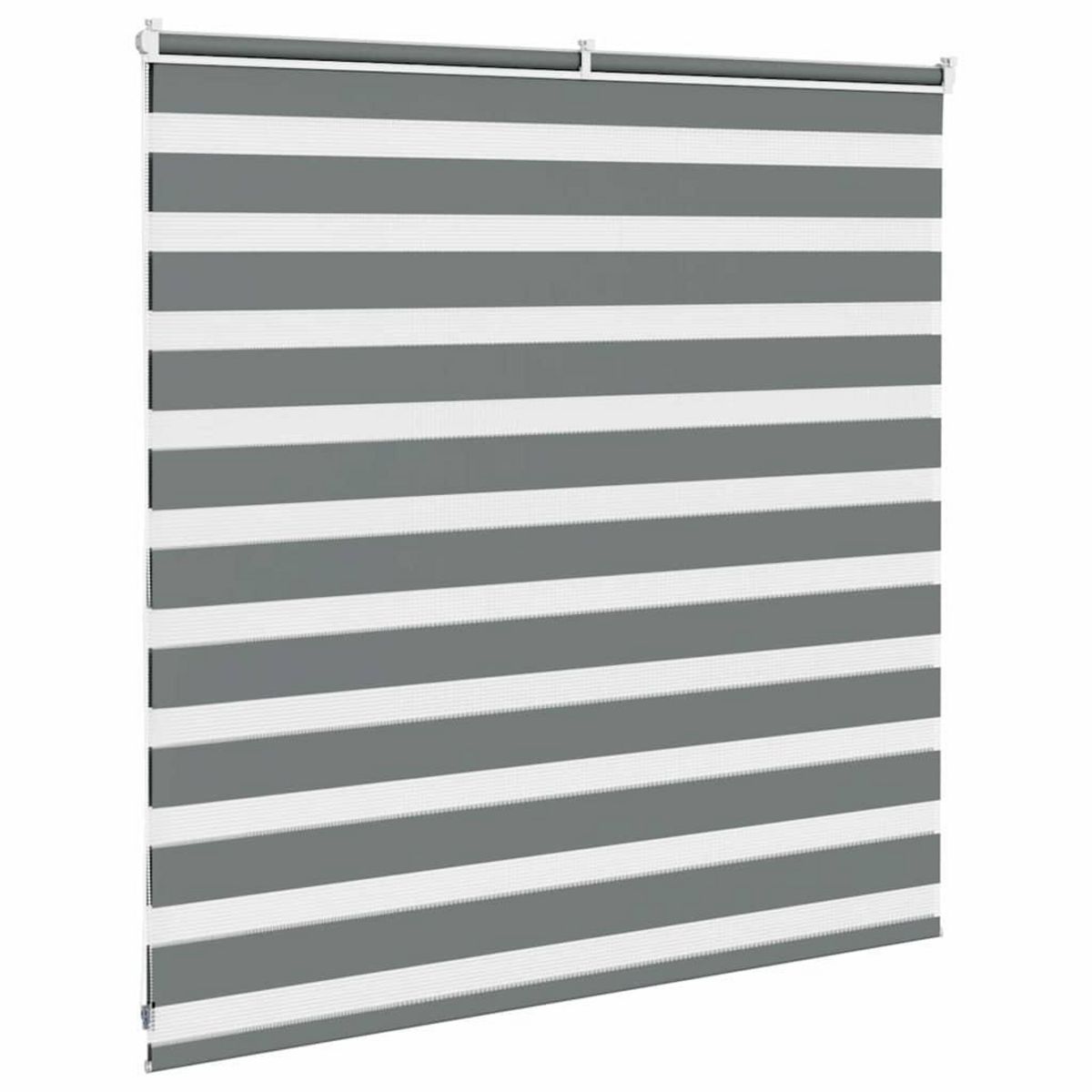 VIDAXL Store zebre gris fonce largeur du tissu 140,9 cm polyester