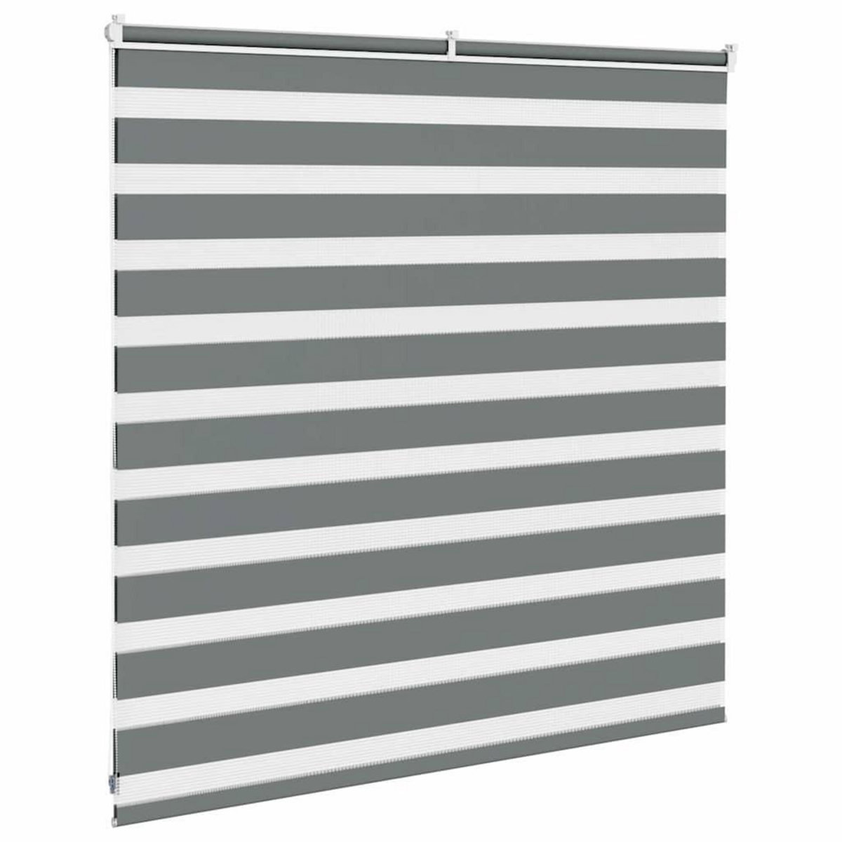 VIDAXL Store zebre gris fonce largeur du tissu 140,9 cm polyester