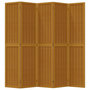 Voir la diapositive 4 : VIDAXL Cloison de separation 5 panneaux marron bois paulownia massif