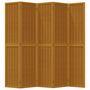 Voir la diapositive 4 : VIDAXL Cloison de separation 5 panneaux marron bois paulownia massif